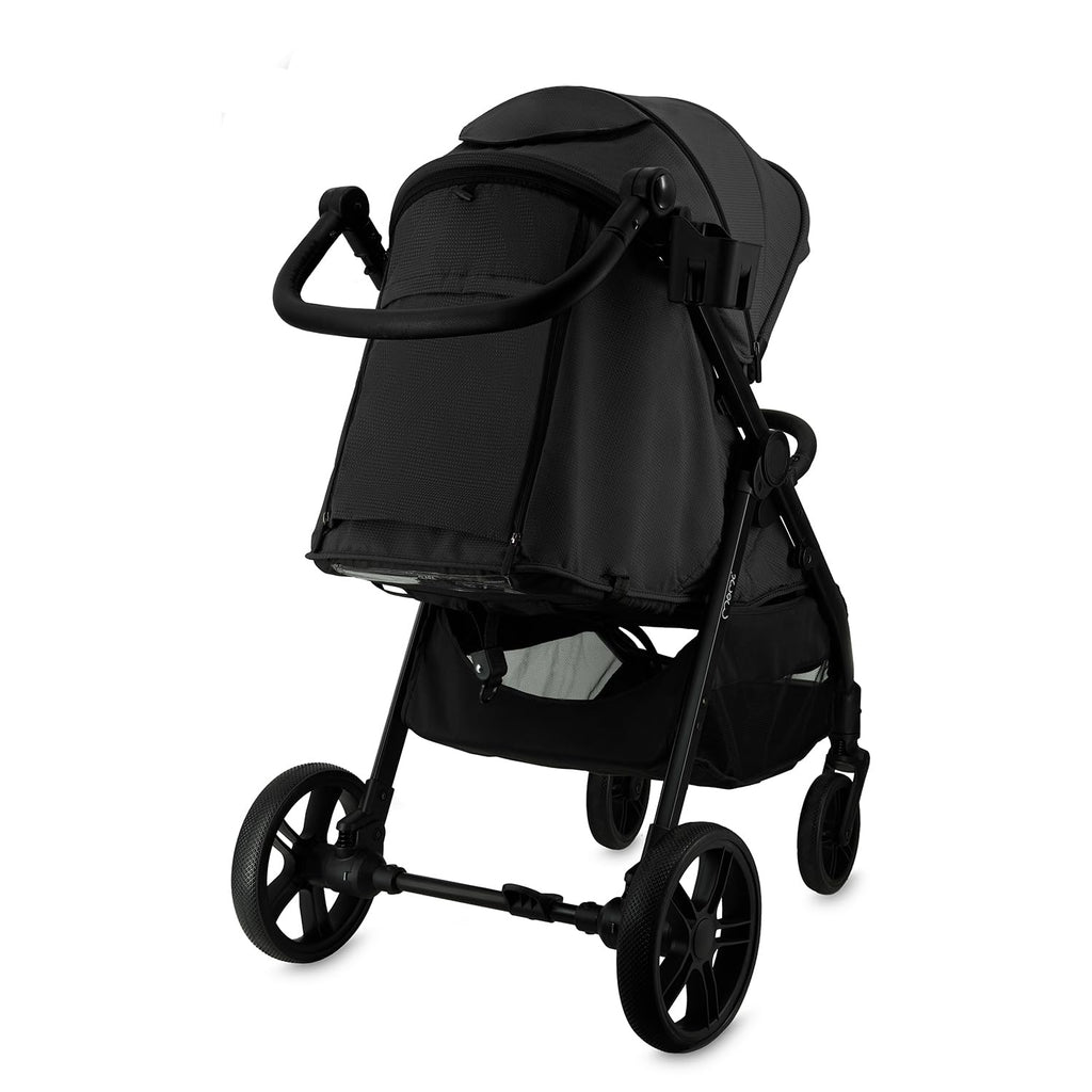MoMi Passeggino CLARA, Passeggino dai 6 mesi in su, fino a 22 kg di peso corporeo, cintura di sicurezza a 5 punti, sacco coprigambe, portabicchieri, cestino della spesa, borsa per il cambio, zanzariera e parapioggia
