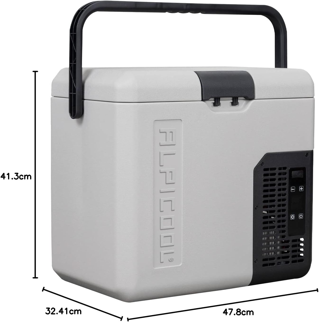 Alpicool K25 25 Liter Kühlbox Kühlschrank Gefrierbox Mini tragbare Elektrische Kühlbox 12/24V DC für Auto, Lkw, Boot und Steckdose mit USB-Anschluss, -20℃-20℃