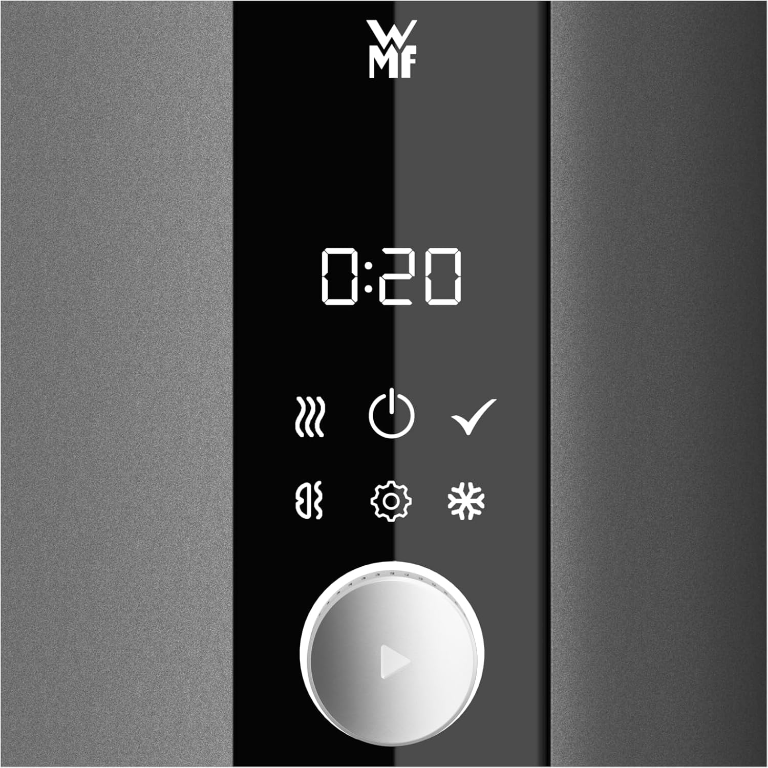 WMF Master Toaster Langschlitz motorizzato, tostapane 2 fette, pane tostato XXL, centratura automatica del pane, funzione Check-Up, tostapane 980 W, pannello touch, barra luminosa LED, tostapane acciaio inox opaco
