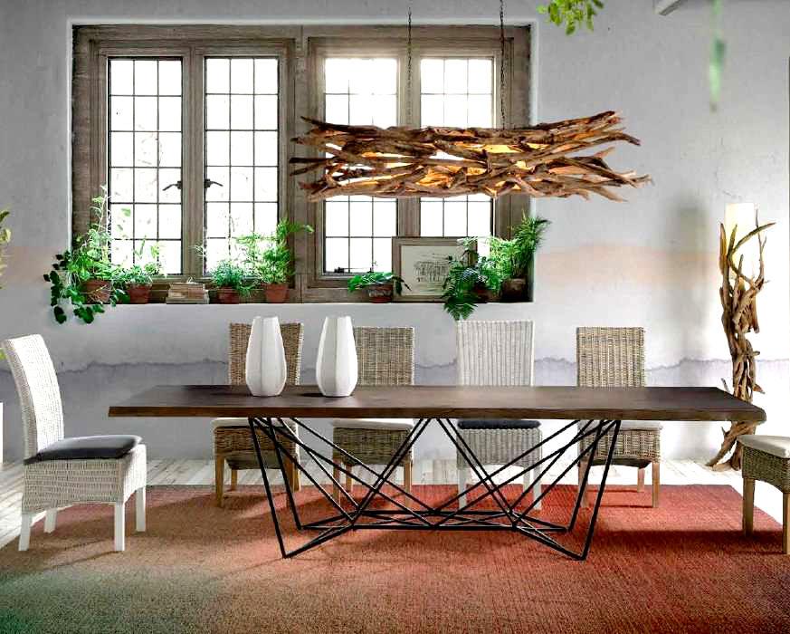 BLUMA Lampada da soffitto in radice 180 -190 cm