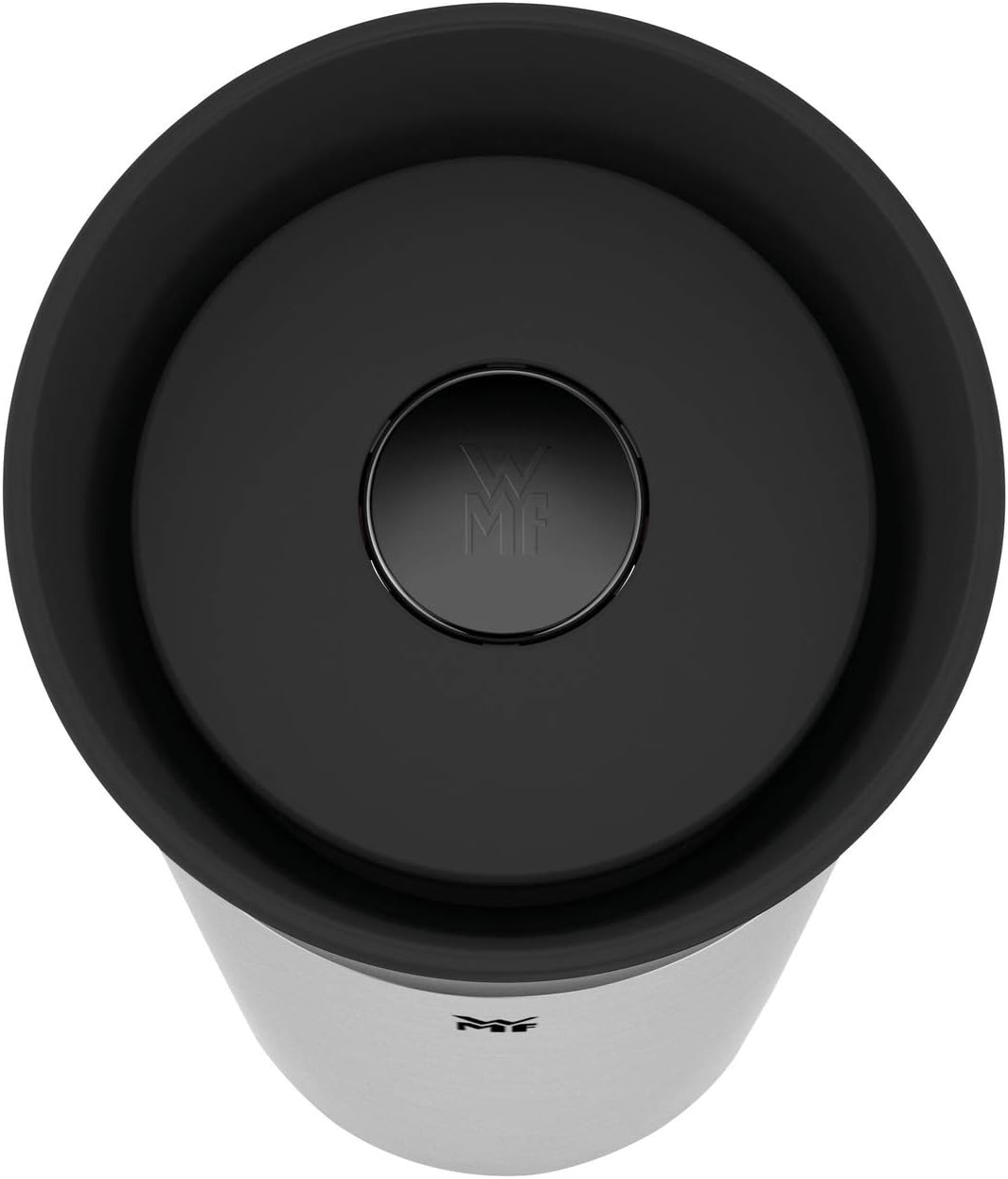 WMF Küchenminis Macchina da caffè con filtro Aroma, piccola, con caraffa termica, 870 Watt, tazza termica da asporto, macchina da caffè singola piccola con timer, cromargan opaco