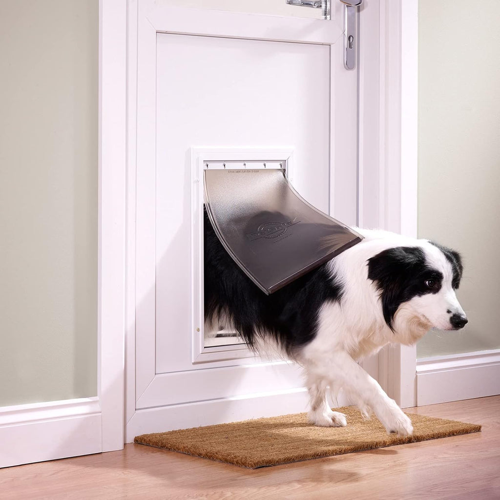 PetSafe Staywell Aluminium Hundeklappe, Langlebiger Aluminium-Rahmen, Magnetverschluss, Für Hunde bis 45 kg, Gre L