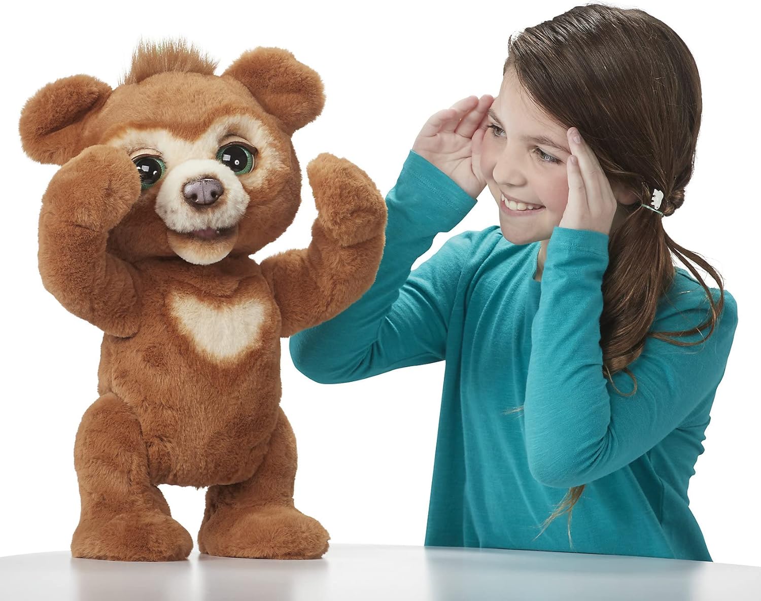 FurReal Cubby, il mio orsetto interattivo, orsetto di peluche, da 4 anni in su Marrone