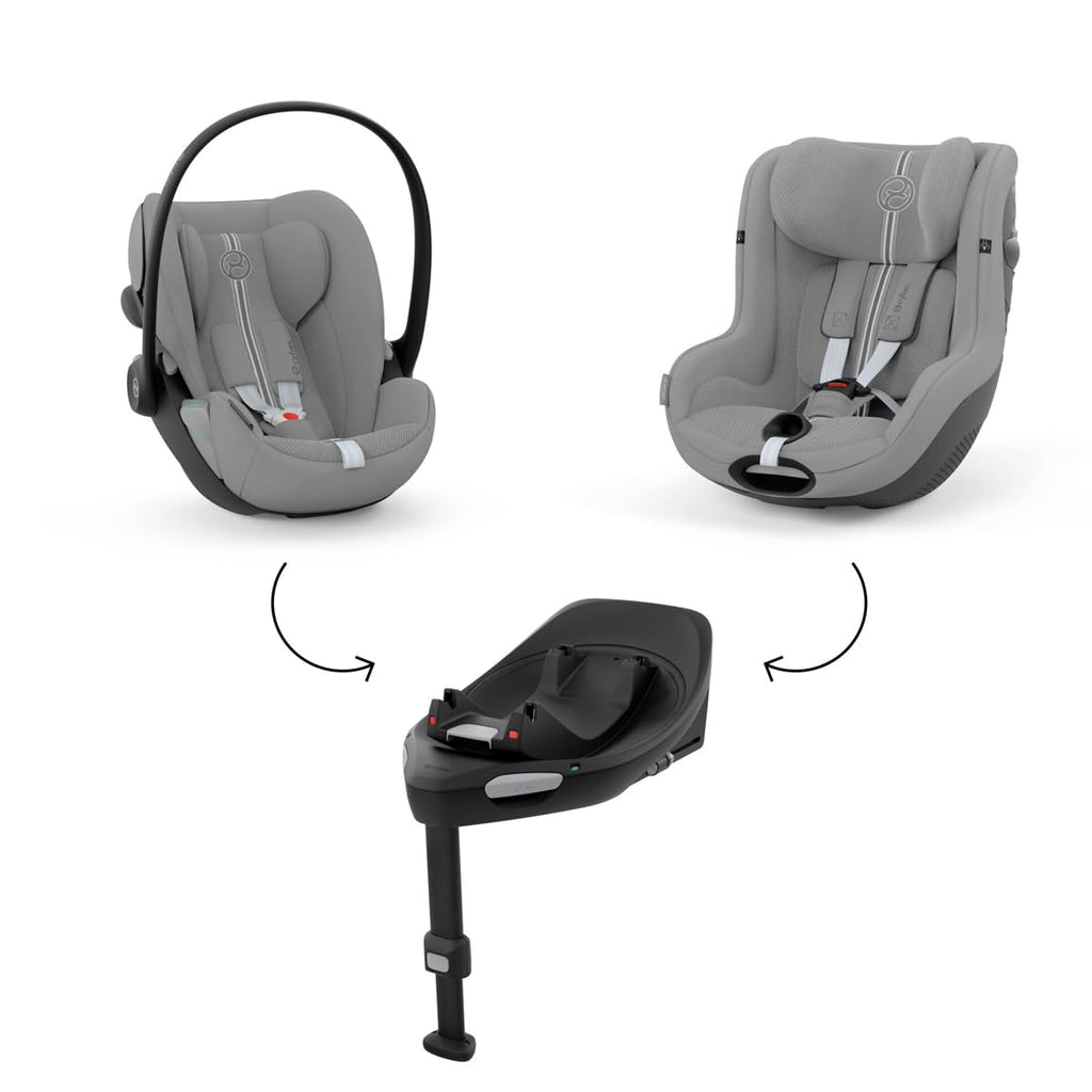 CYBEX Gold Seggiolino auto Cloud G i-Size Comfort, con riduttore per neonato, dalla nascita a circa 24 mesi, per bambini da 40 cm a 87 cm, max. 13 kg, Moon Black