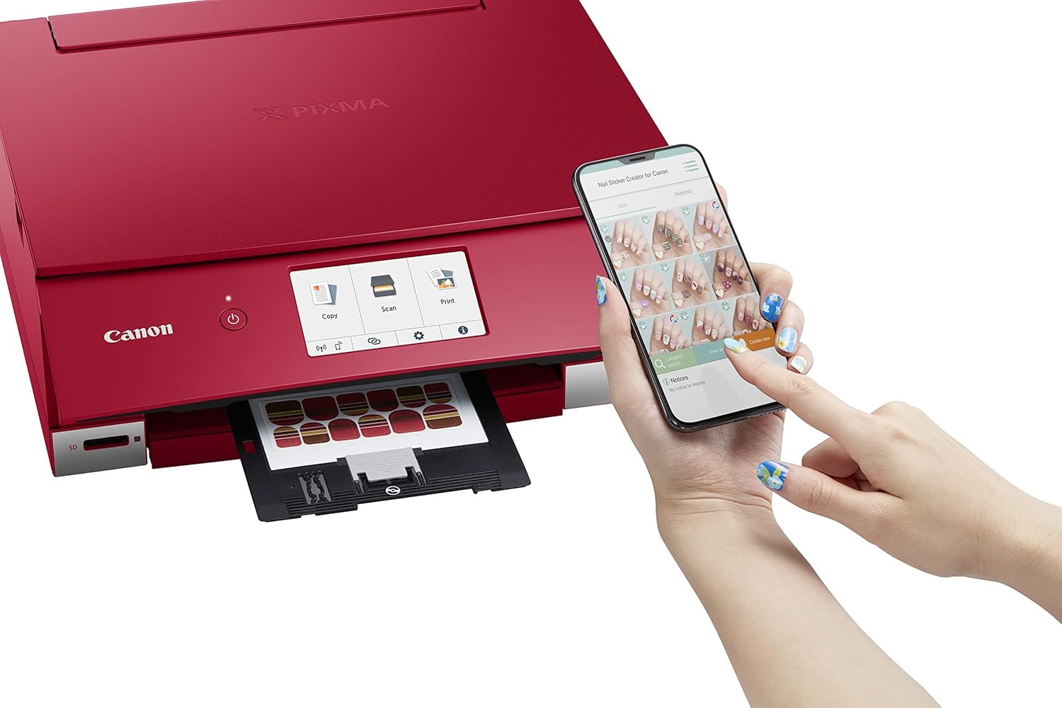 Canon PIXMA TS8351a Stampante multifunzione a getto d'inchiostro a colori DIN A4 (scanner, fotocopiatrice, 4.800 x 1.200 dpi, 6 inchiostri separati, USB, WLAN, AirPrint, stampa fronte/retro, 2 alimentatori carta, 5 GHz), bianco