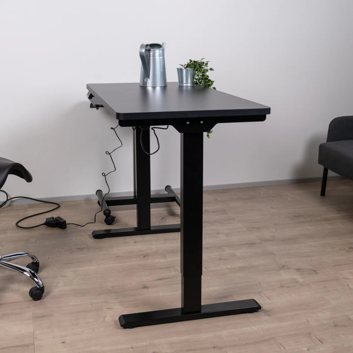 Lykke Scrivania Regolabile in Altezza Elettrica M200, nero, 120 x 60 cm
