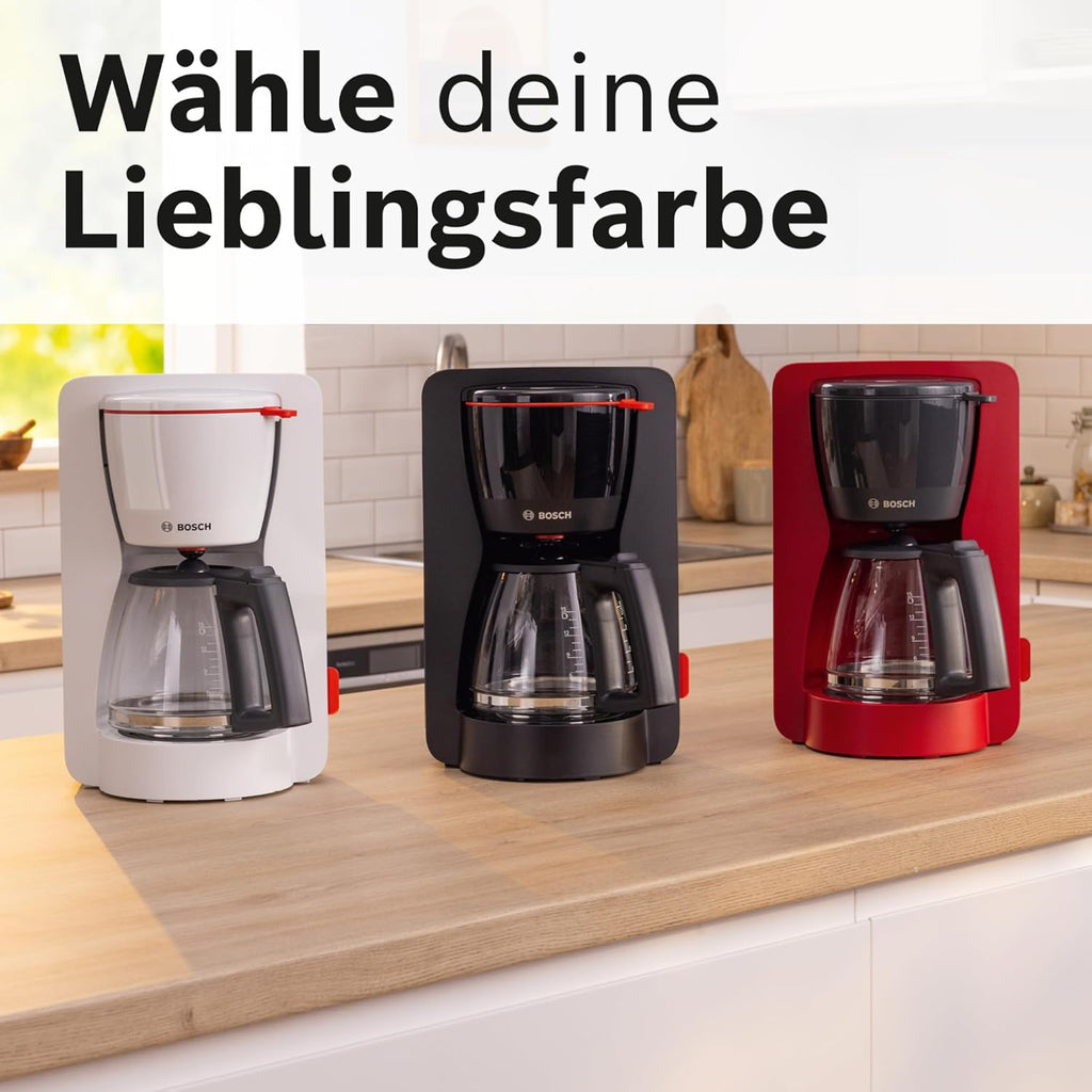 Bosch Filterkaffeemaschine MyMoment TKA3M134, Thermokanne 1 L, für 8-12 Tassen, Tropfstopp, schwenkbarer Filtertrger, Entkalkungsprogramm, abnehmbarer Wassertank, 1200 Watt, Schwarz matt