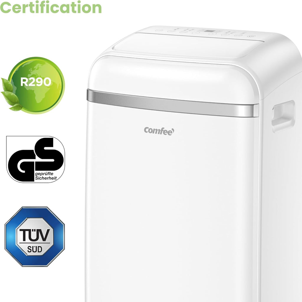 Comfee Condizionatore Portatile Easy Cool 2.0, 7000 BTU 2,0kW, Raffreddamento&Ventilazione&Deumidificazione, Adatto per Ambienti fino a 68m³(25㎡), Controllo tramite APP/Alexa/Google Home/IFTTT, Climatizzatore Portatile con Tubo di Scarico