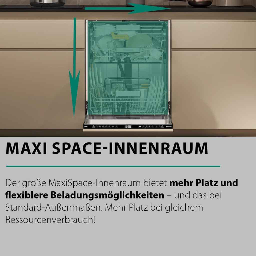 Bauknecht BCIO 3T341 PLET Lavastoviglie completamente integrata 60 cm/Acciaio inox/14 coperti/10 programmi standard e 1 programma sensore/PowerClean/ActiveDry/Cassetto portaposate/Protezione completa dall'acqua