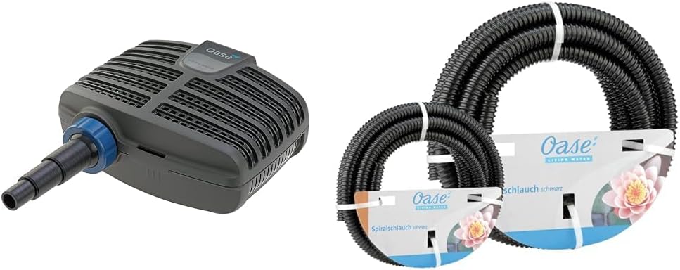 OASE 20249 Filterpumpe AquaMax Eco Classic 3500E, 3500 l/h Förderleistung, energiesparende Bachlaufpumpe, Teichpumpe, Filter, Pumpe, Bachlauf, Schwarz