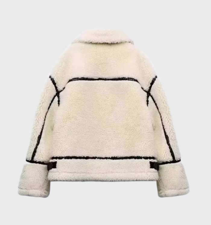 Warme und übergroe Fleecejacke mit Reiverschluss