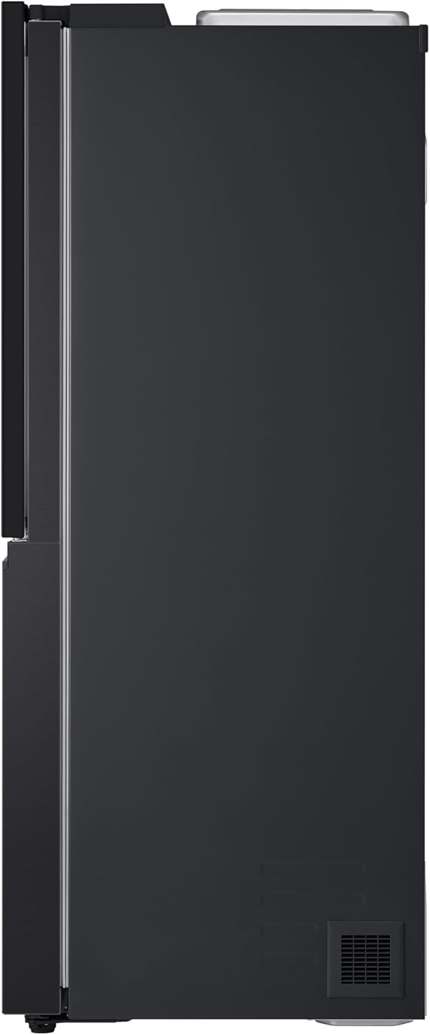LG GSGV81PYLL Frigorifero Side by Side, Classe E, 635 L, Instaview, Frigorifero con congelatore, Dispenser ghiaccio, ghiaccio tritato, acqua, Total NoFrost, Smart Inverter Compressor, Wi-Fi