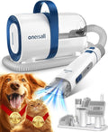 Tagliaunghie per cani oneisall con aspirapolvere, super aspirazione con 12000 Pa aspira il 99,99% dei peli di animali domestici, tosatrice silenziosa per cani e gatti con 7 strumenti per la toelettatura