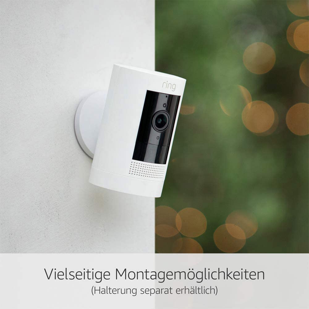 Ring Außenkamera Solar (Stick Up Cam) | Überwachungskamera aussen mit Solarpanel, 1080p-HD-Video, WLAN, witterungsbeständig, geeignet für Haus & Grundstück | 4 Kameras