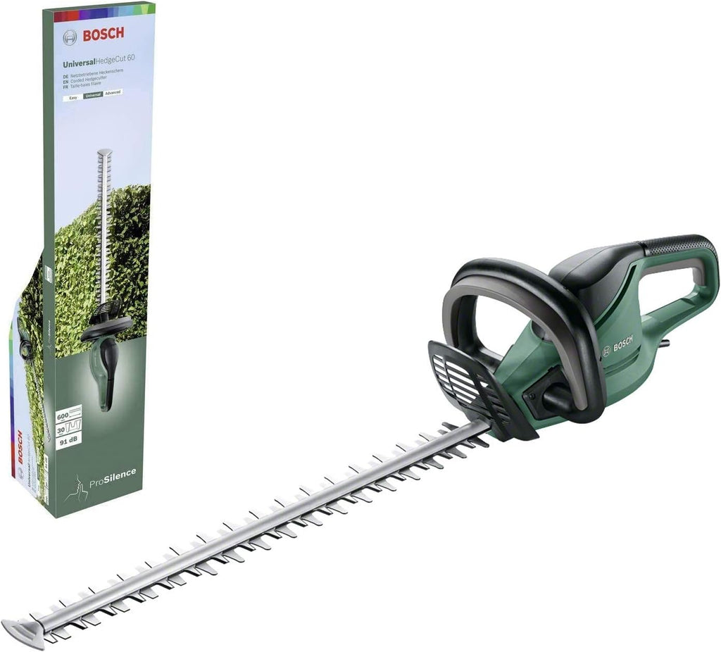Bosch Heckenschere UniversalHedgeCut 60 (480 Watt, Messerlänge: 60 cm, für mittelgroße Hecken, Messerabstand: 30 mm, im Karton)