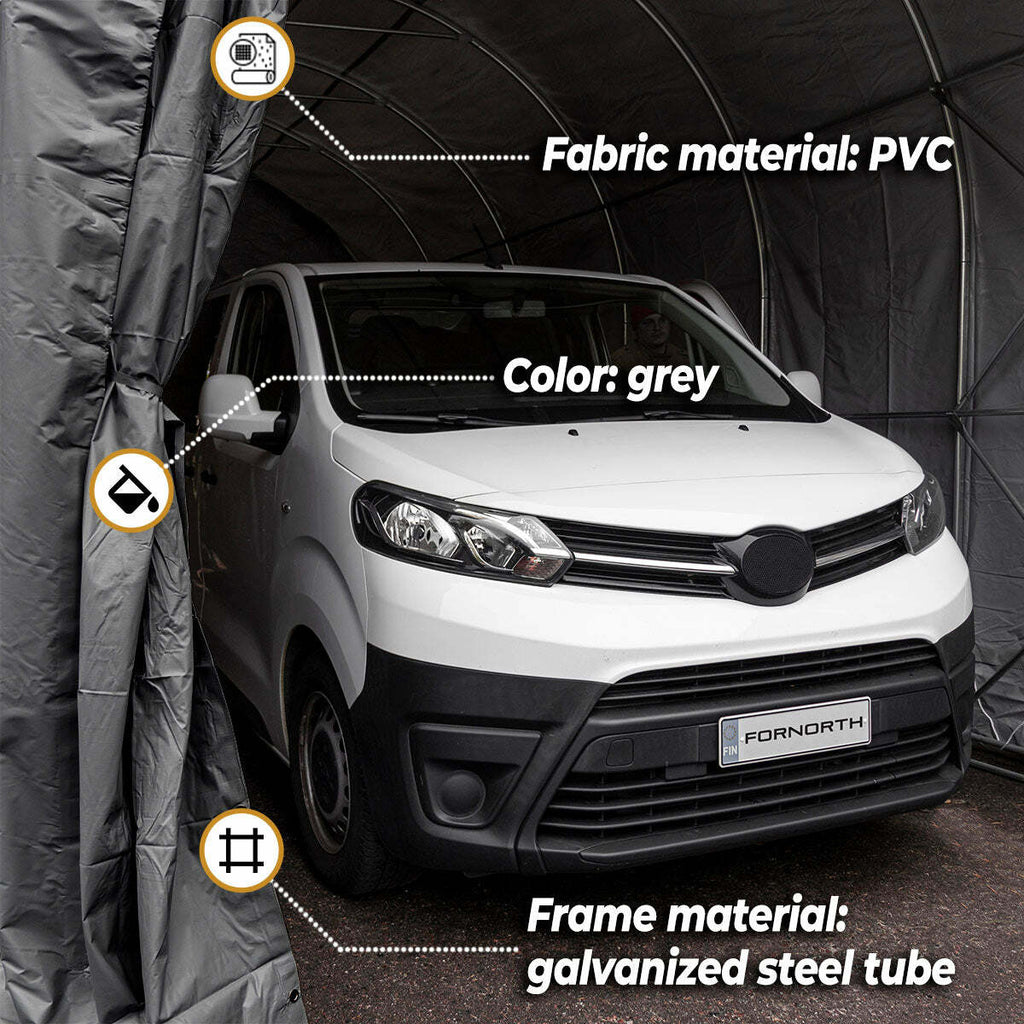 Tenda da garage Fornorth 3,5x7,5m, grigio scuro