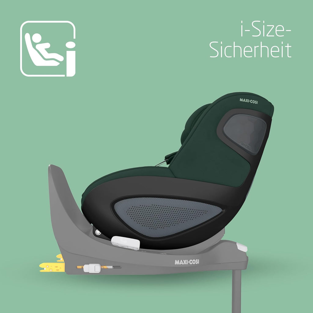 Maxi-Cosi Pebble 360 i-Size Babyschale Drehbar, Neugeborenen Autositz 360 Grad, 0–15 Monate (40–83 cm), Drehung mit einer, ClimaFlow, Easy-In-Gurt, G-CELL Seitenaufprallschutz, Essential Graphite
