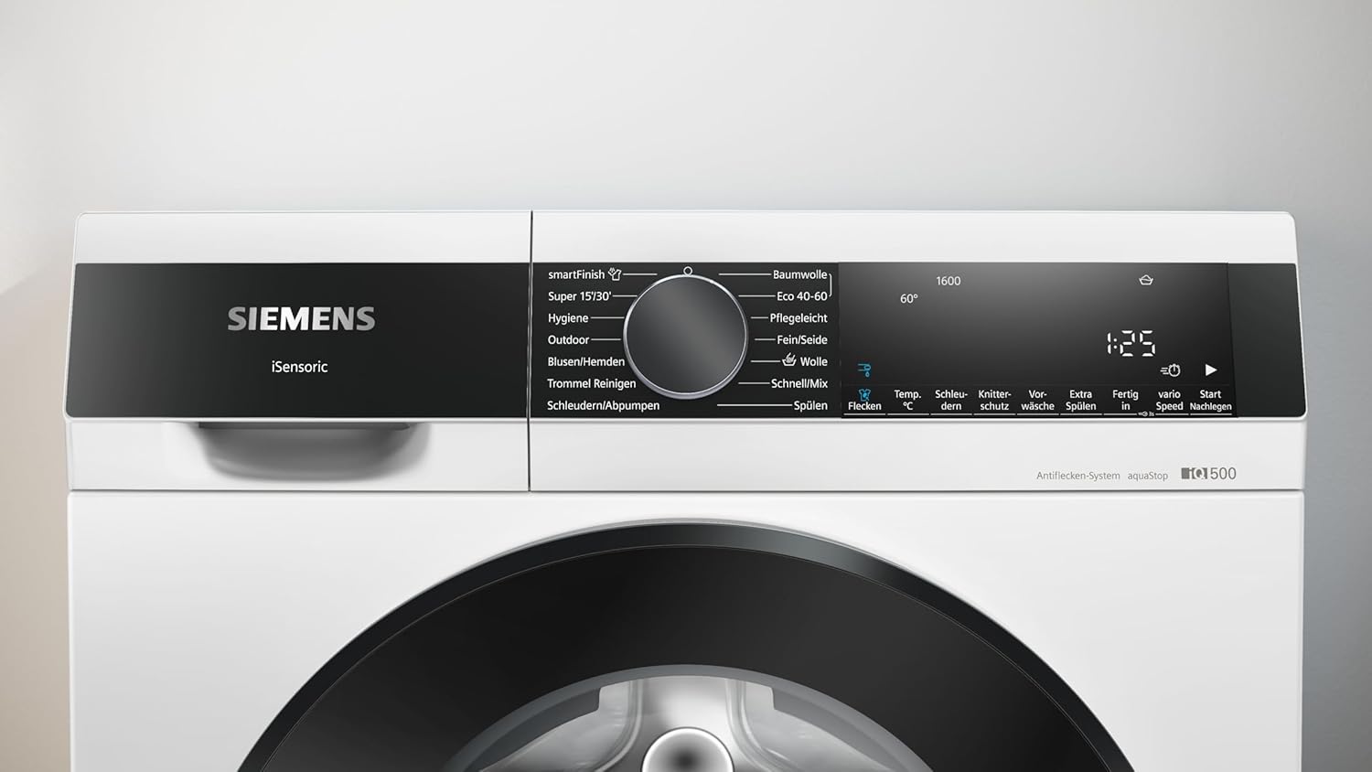 Siemens WM14N223 Lavatrice iQ300, Carica frontale con capacità di 7 kg, 1400 giri/min, speedPack L, Display LED, Programma Outdoor, Bianco, 60 cm
