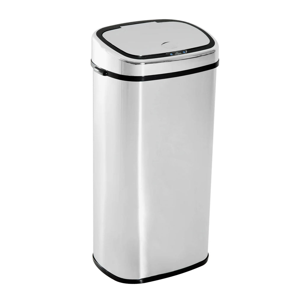 HOMCOM Cestino Automatico con Sensore, Pattumiera in Acciaio Inox