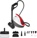 POLTI PTEU0268 Dampfreiniger   30 R mit Sicherheitsverschluss, maximal Druck 3,0 bar, Dampfausstoss bis zu 85 g/min, Aufheizzeit 8 Minuten, Anzeigesignal Druck bereit, Heizkessel aus Edelstahl, 39 x 25 x 29 cm, 1800 W, rot / weiss
