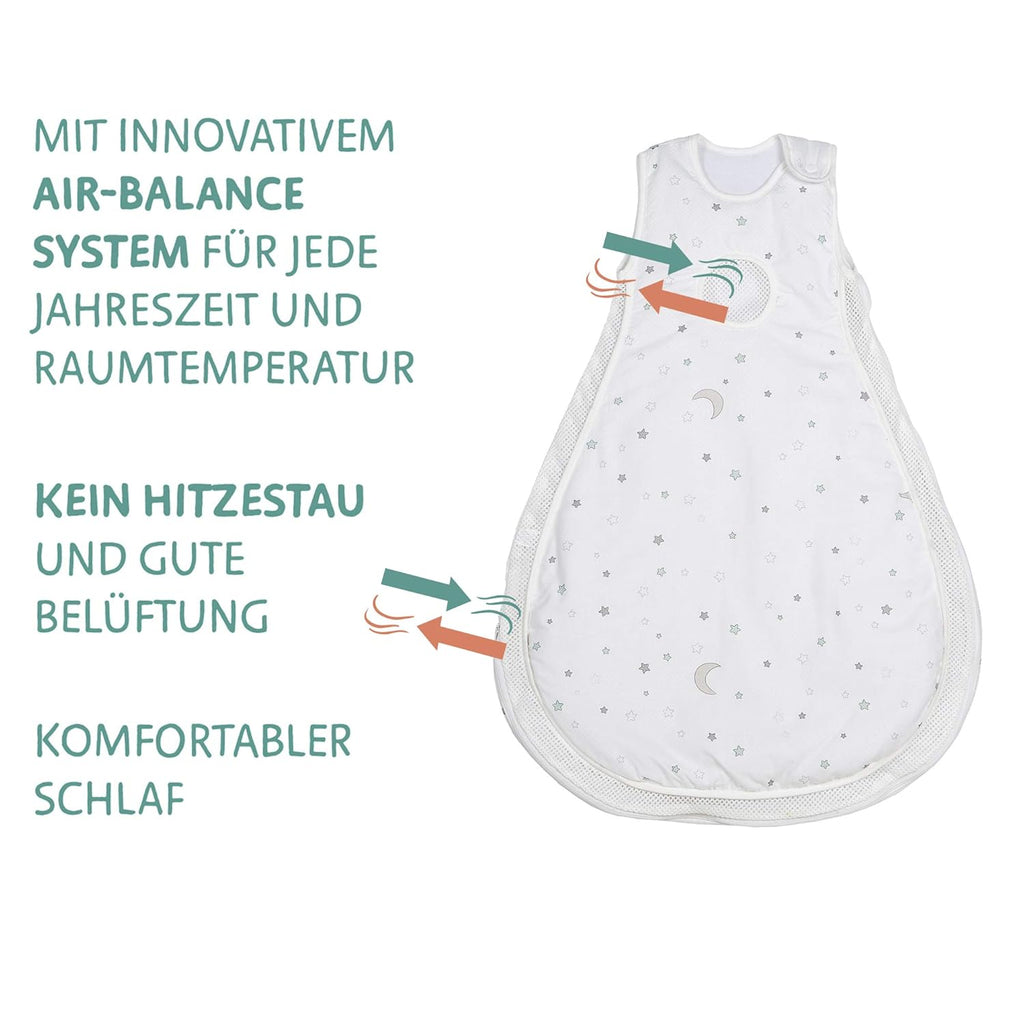 roba Beistellbett 60 x 120 cm - Adam & Eule Room Bed - Babybett zum Anstellen an Elternbett - Inklusive Matratze, Bettwäsche, Himmel - Mobil & Höhenverstellbar - Holz weiß