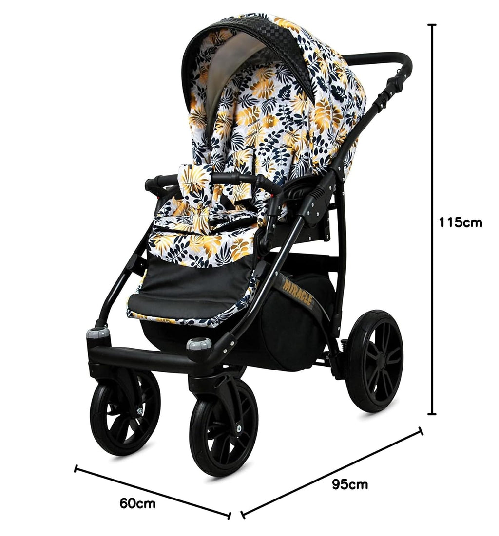 BabyLux® Bambimo Set Passeggino 3 in 1 - Optimal - incl. Navicella, Seduta Passeggino, Seggiolino Auto Ovetto - Seggiolino Auto - Set Passeggino - Passeggino Combinato con Borsa Fasciatoio, Parapioggia ecc.