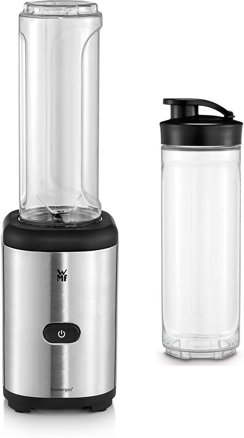 WMF Kult X Mix & Go Mini Smoothie Maker, frullatore, blender elettrico & Gastroback 46110 Contenuto: 700, 1400, 2000ml e tubo per sottovuoto, plastica, Altro