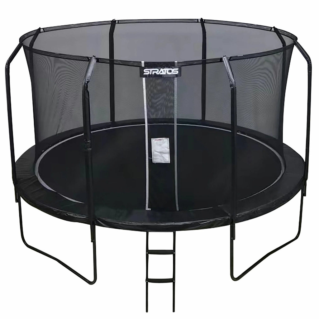 Stratos Trampolin 427cm mit Sicherheitsnetz, Premium Black Line