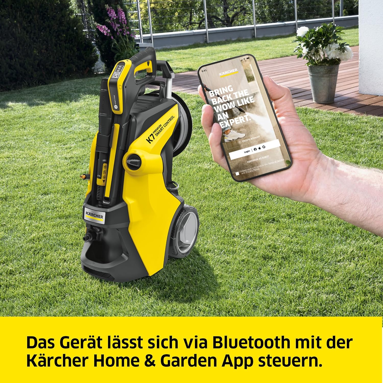 Idropulitrice Kärcher K 7 Premium Power Flex, Pressione: max. 180 bar, Portata: 600 l/h, Resa per area: 60 m²/h, Peso: 17,9 kg, Tubo flessibile ad alta pressione, Lancia mangiasporco, Lancia Vario Power