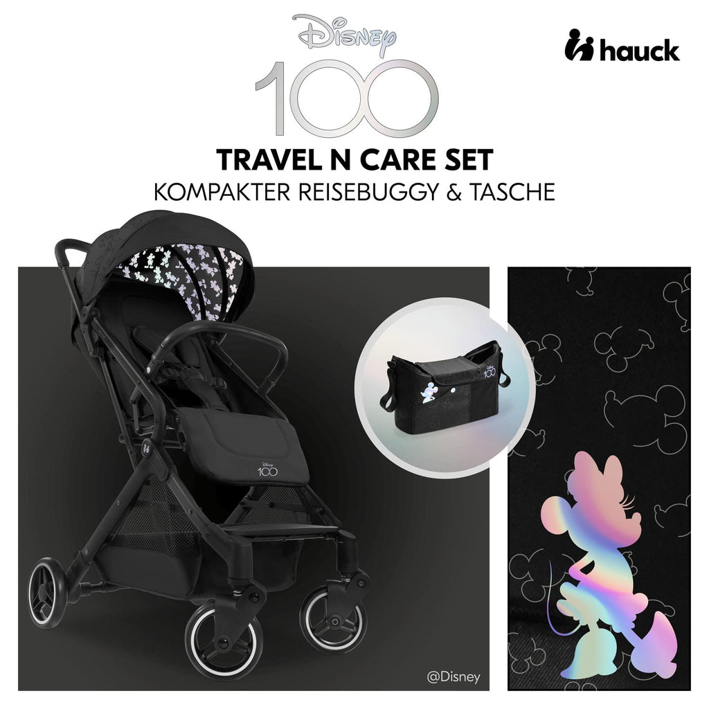 hauck Passeggino leggero Travel N Care per bambini dalla nascita fino a 22 kg con funzione reclinabile, ultraleggero - 6,9 kg, chiudibile con una mano, UPF 50+, ruote in EVA, cestino fino a 3 kg (Dark Olive)