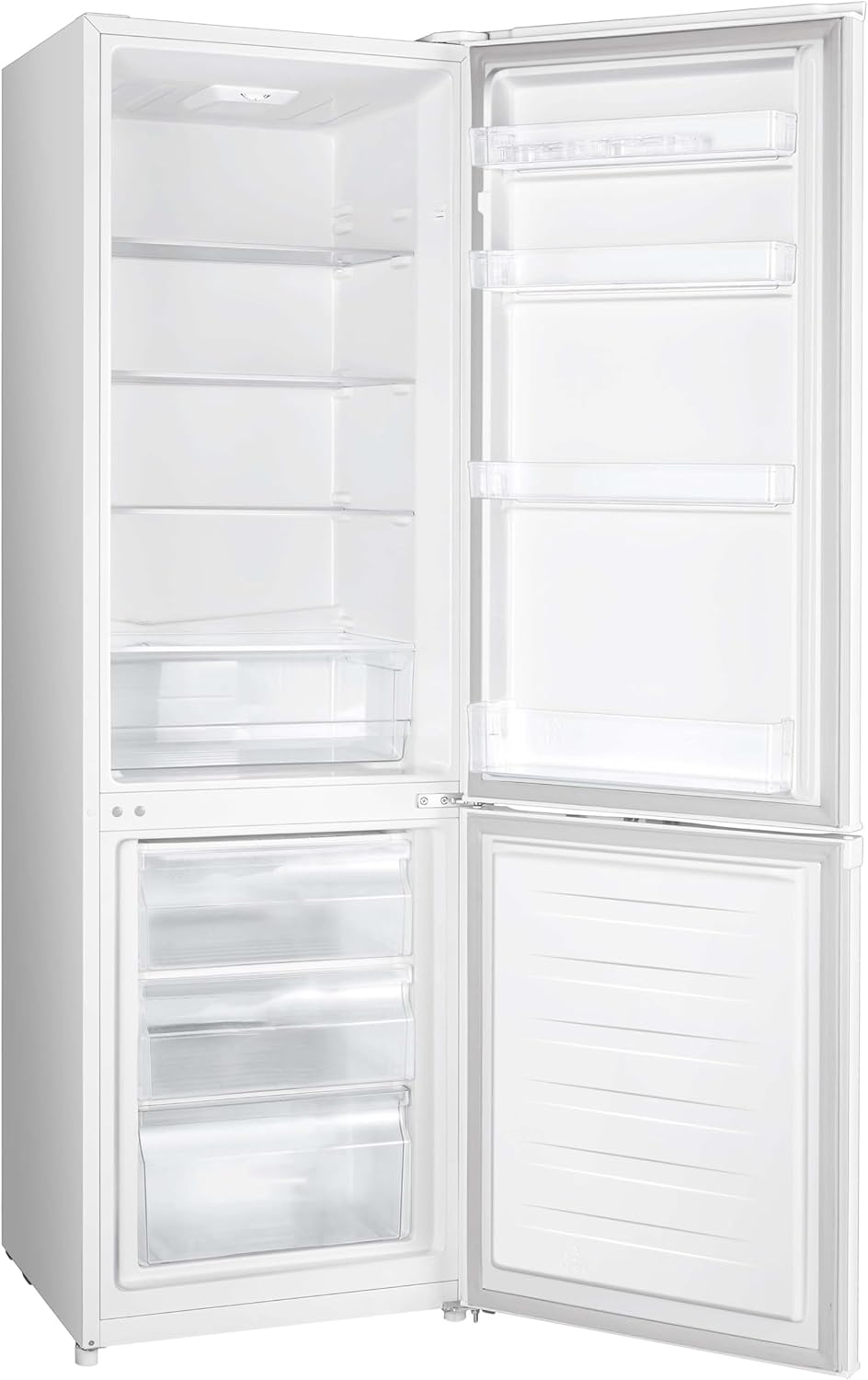 Gorenje RK 418 DPW4 Frigorifero-Congelatore, Classe Energetica D, Vano Verdura CrispZone, Cerniera Porta, Reversibile, Illuminazione Interna LED, Vano Frigorifero 198 Litri, Vano Congelatore 71 Litri, Bianco