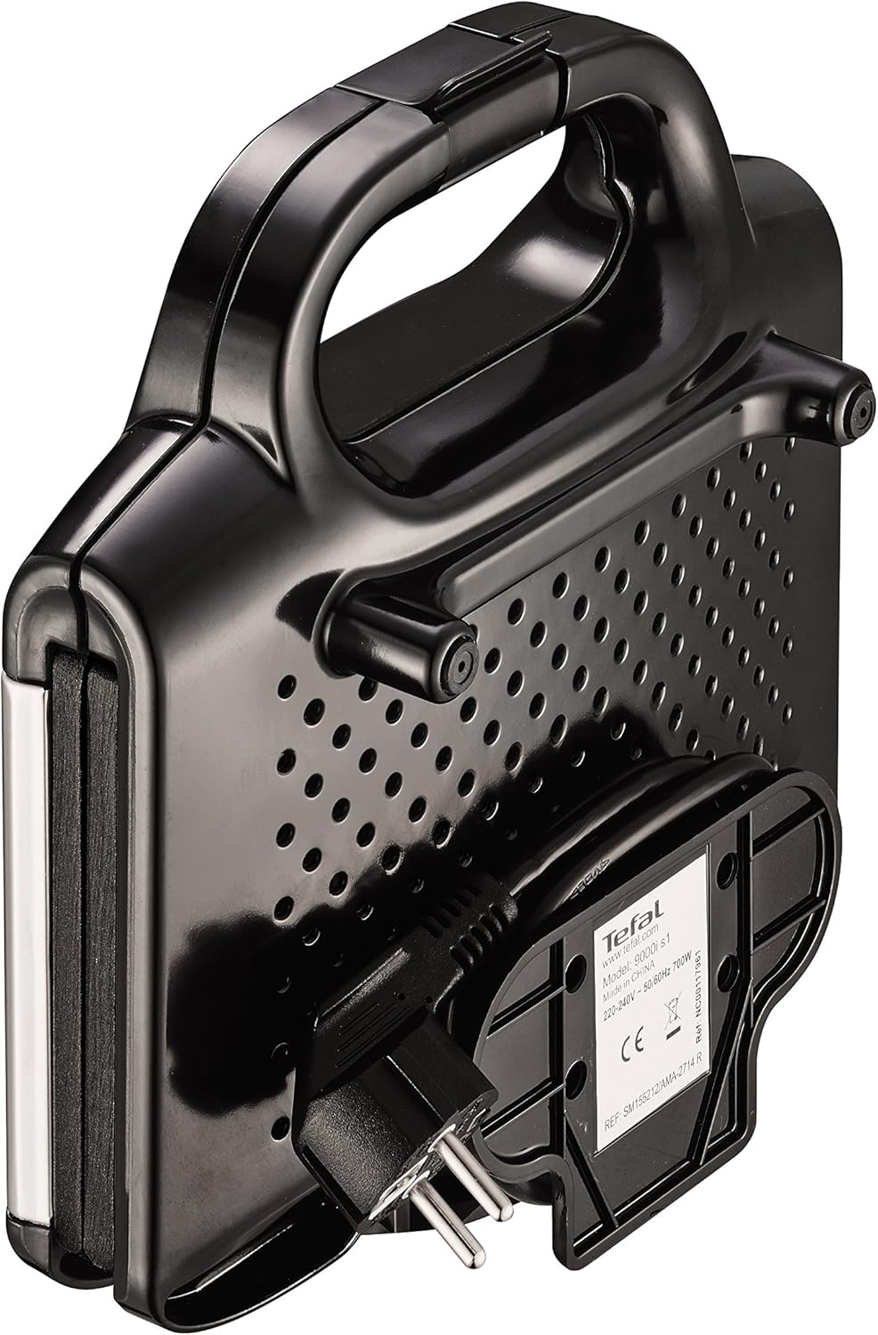 Tefal Express TT410D 2-Scheiben-Toaster, Schwarz, Edelstahl, 2 Scheiben, 850 W, 160 mm & Ultracompact Sandwichmaker SM1552 | für dreieckige Sandwichtoasts | 700W | 26.5 x 12 x 26 cm, Edelstahl/Schwarz