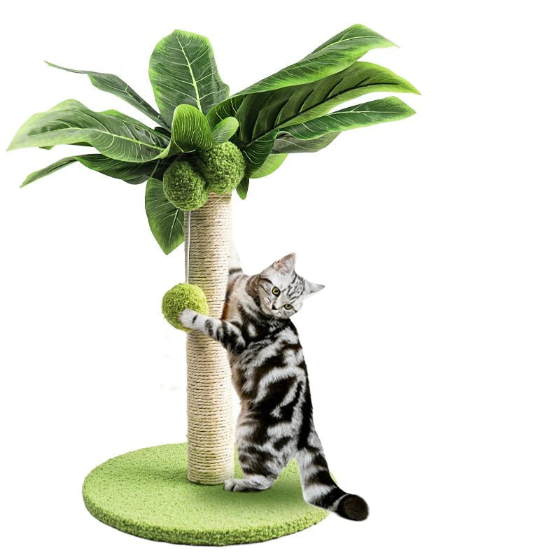 Katzen-Kratzbaum PALMO – Stilvoller Kratzbaum im Palmen-Design für Spiel, Spa und Entspannung