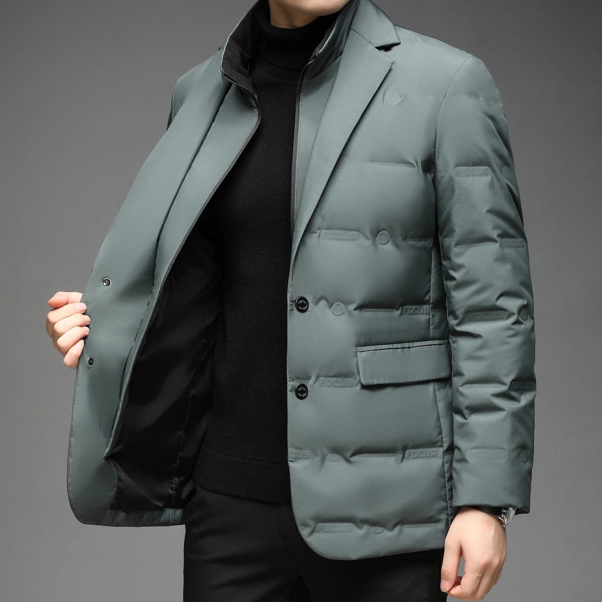 Lozenda - Elegant coat with zipper