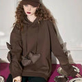 Lozenda - Felpe larghe in cotone con cappuccio e patchwork