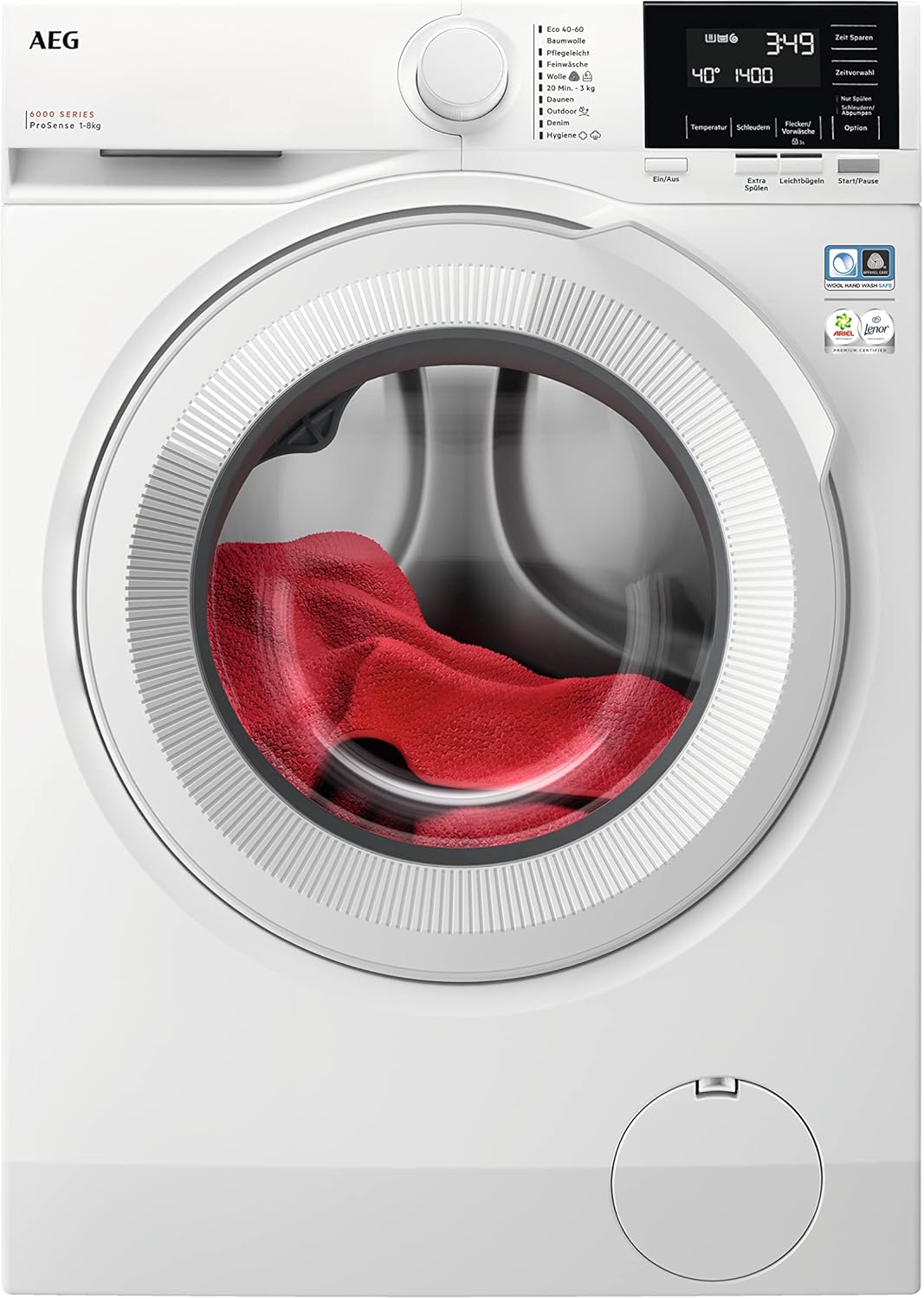 AEG L6AMZ48FL Waschmaschine / Serie 6000 mit ProSense / Mengenautomatik / 8,0 kg / 1400 U/min