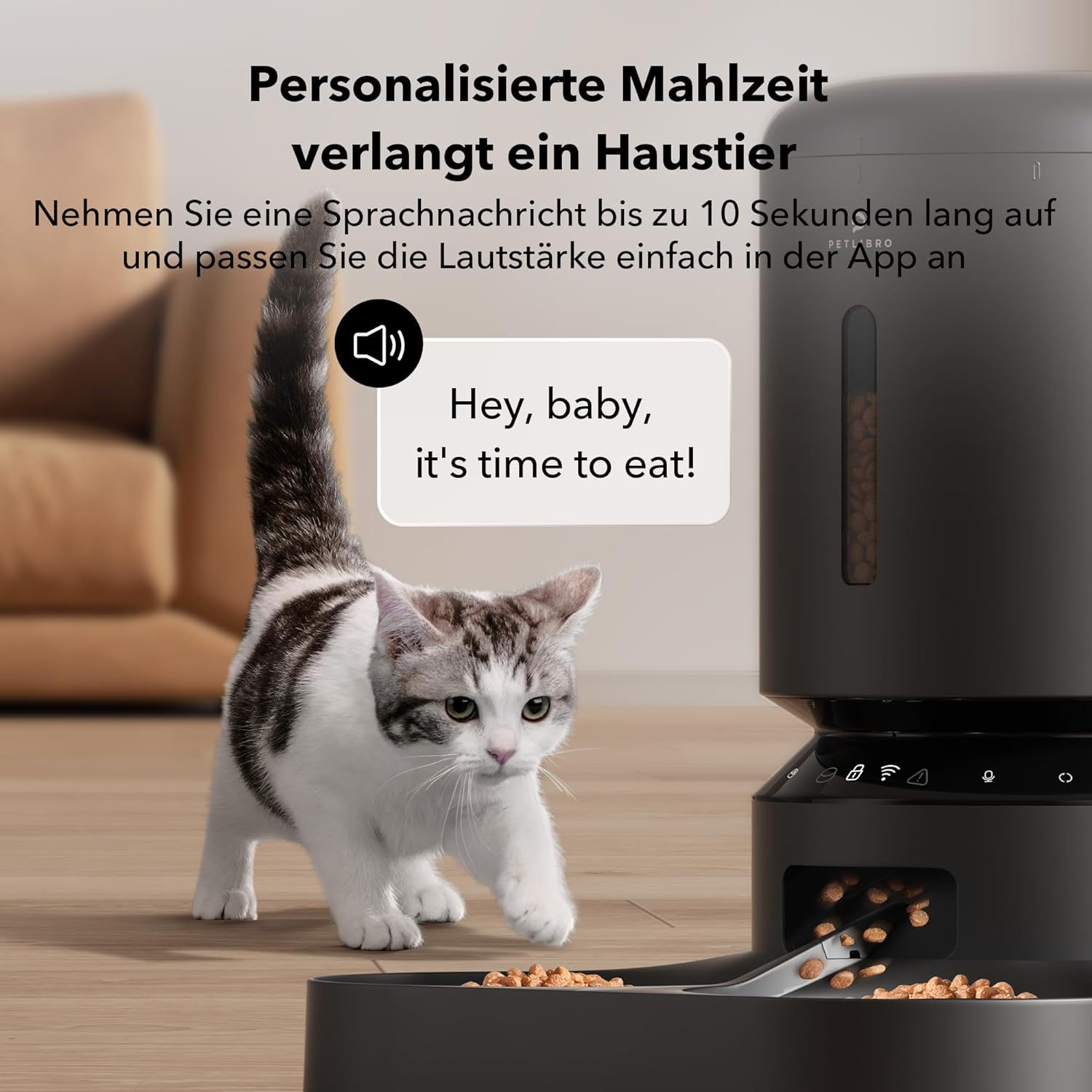 PETLIBRO 5L Futterautomat für 2 Katzen und Hunde mit APP, 5G-WLAN-Haustierfutterspender, Automatische Katzenfutterspender mit Sensor für niedrigen Futtermangel, 1–10 Mahlzeiten pro Tag