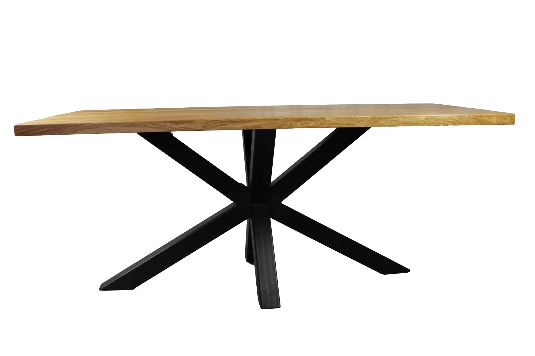 Serie UNA | Tavolo in legno massello - Rovere - gamba Matrix inclusa - varie misure e colori | Lunghezza: 160 - 300 cm | Larghezza: 90 - 100 cm
