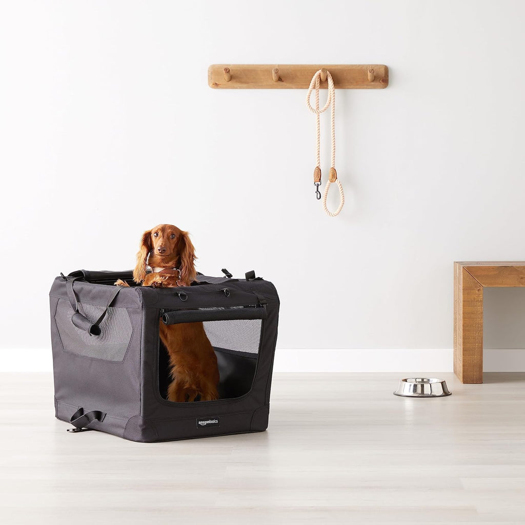 Amazon Basics – Morbida borsa pieghevole per animali domestici, 30 pollici/76,2 cm, grigia