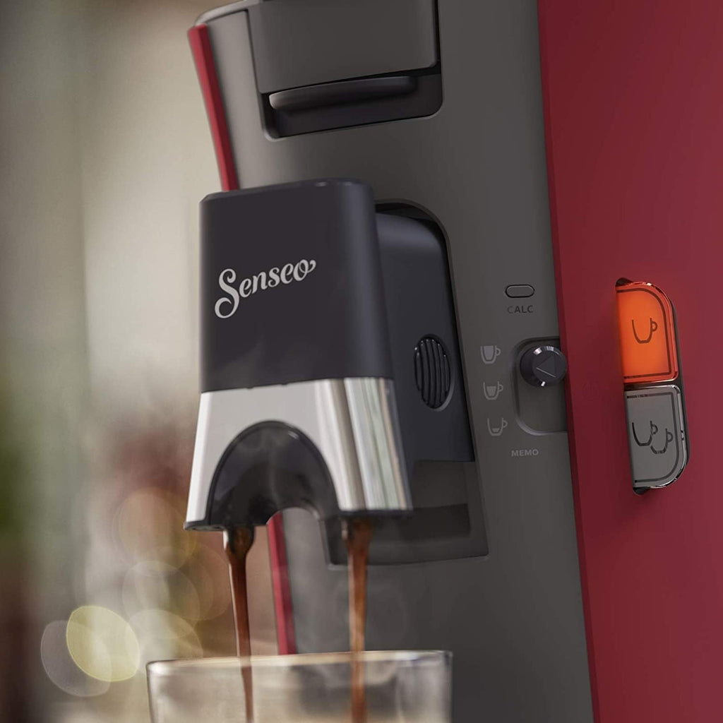 Philips Senseo Select CSA240/20 Macchina da caffè a cialde (selezione intensità Plus, funzione Memo, in plastica riciclata), Nero Eco