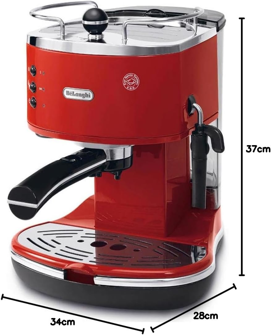 De'Longhi ECO 311.R Icona Vintage Kaffeemaschine, rot