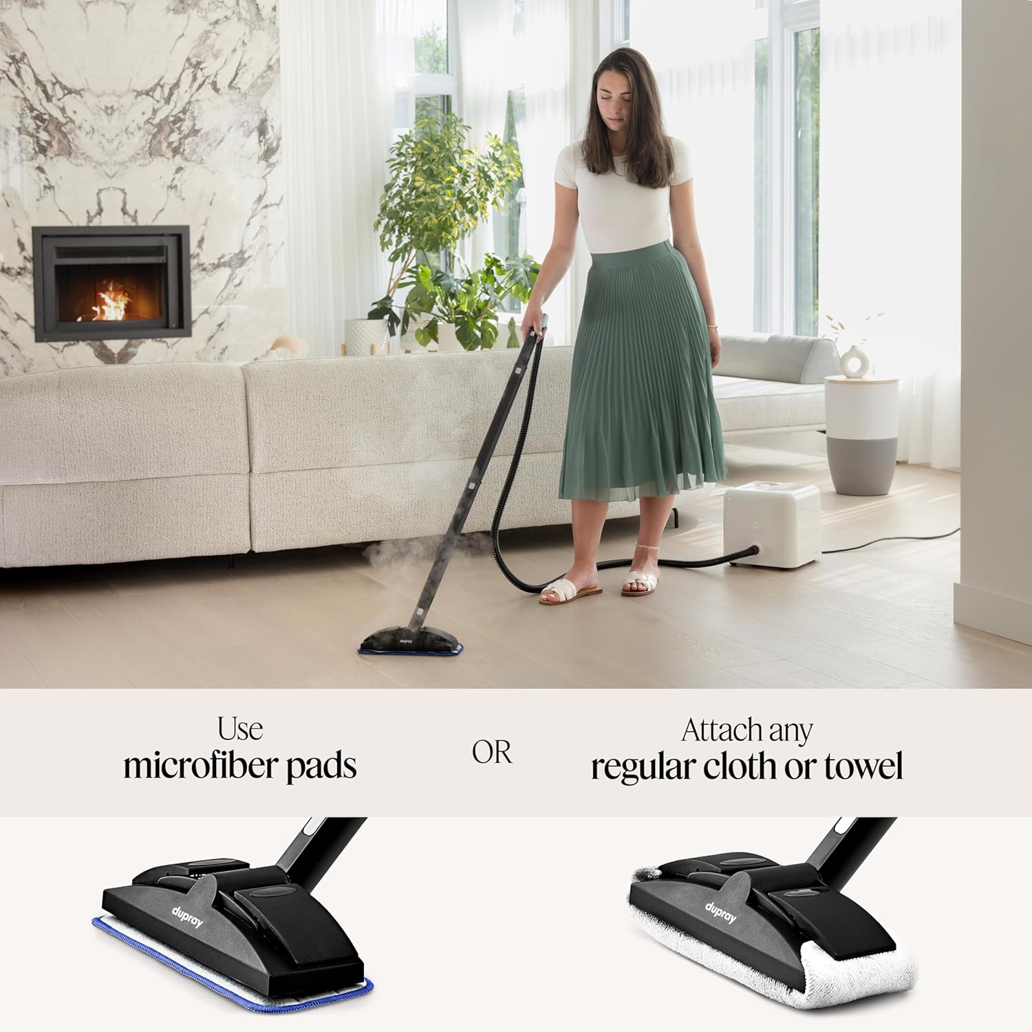 Dupray Neat Steam Cleaner, Multiuso, per la casa: pavimenti, mobili, auto e altro (Steam Cleaner Spina UE)