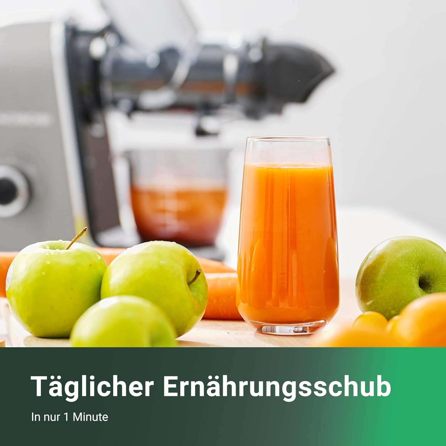 【Neues】Entsafter AOBOSI-Slow juicer mit 2 Geschwindigkeitsstufen-Entsafter gemüse und obst mit 8 stufiger Schnecke-Saftpresse mit Reinigungsbürste&2 Bechern-Obstpresse mit Reversierfunktion