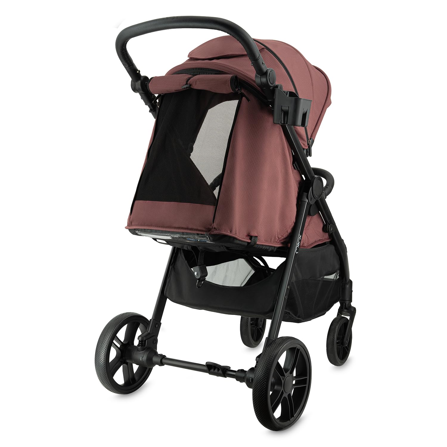 MoMi Passeggino CLARA, Passeggino dai 6 mesi in su, fino a 22 kg di peso corporeo, cintura di sicurezza a 5 punti, sacco coprigambe, portabicchieri, cestino della spesa, borsa per il cambio, zanzariera e parapioggia