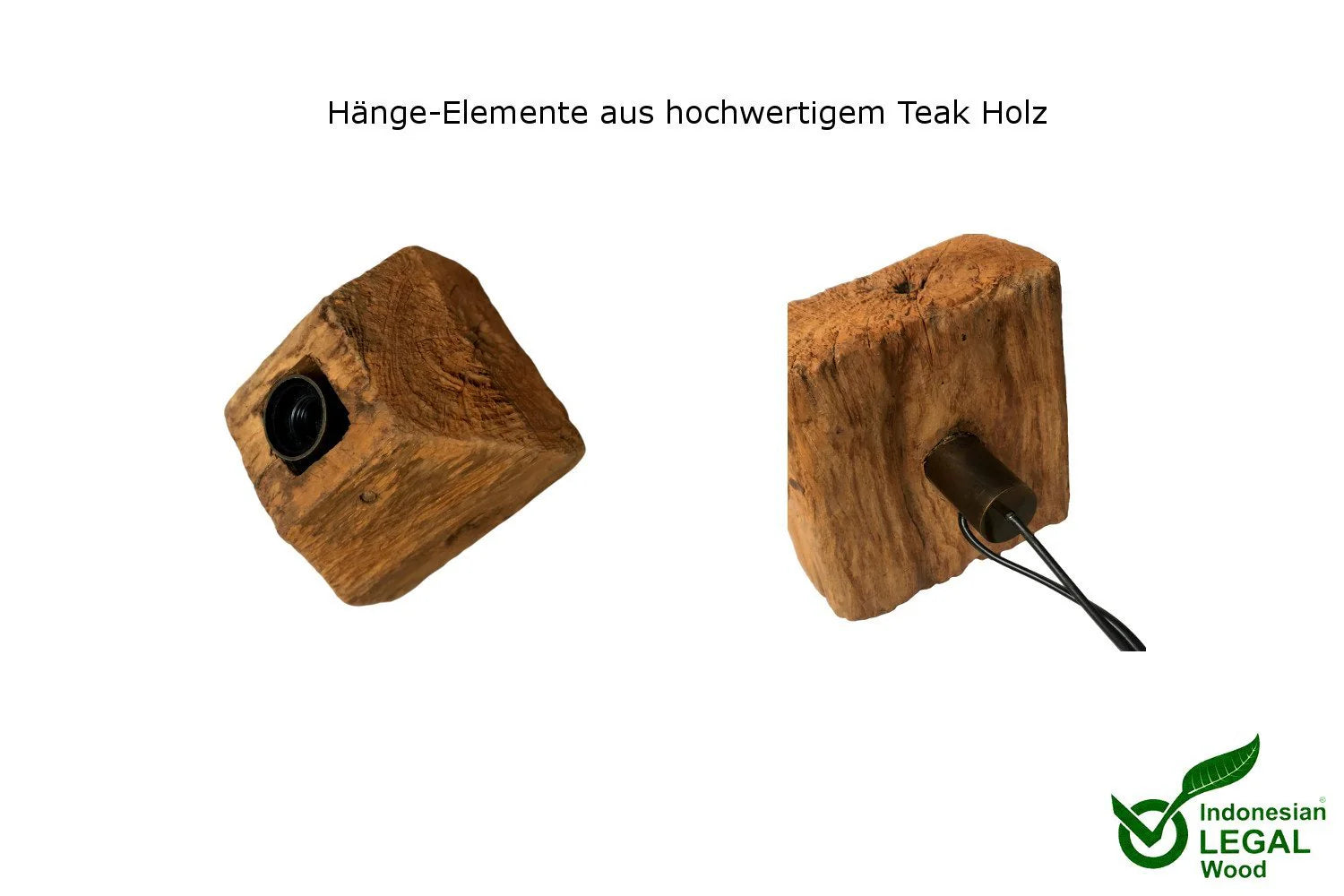Lampada a sospensione in legno galleggiante LUMEN 120cm