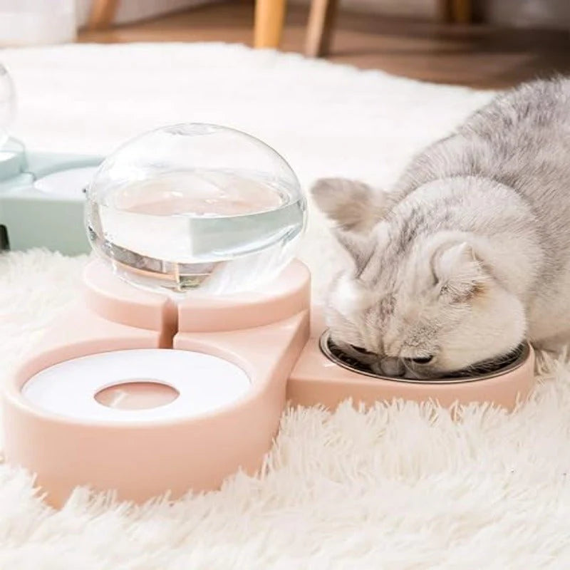 Multifunktionale Wasser- und Futterstation für Haustiere – Praktisch und Platzsparend