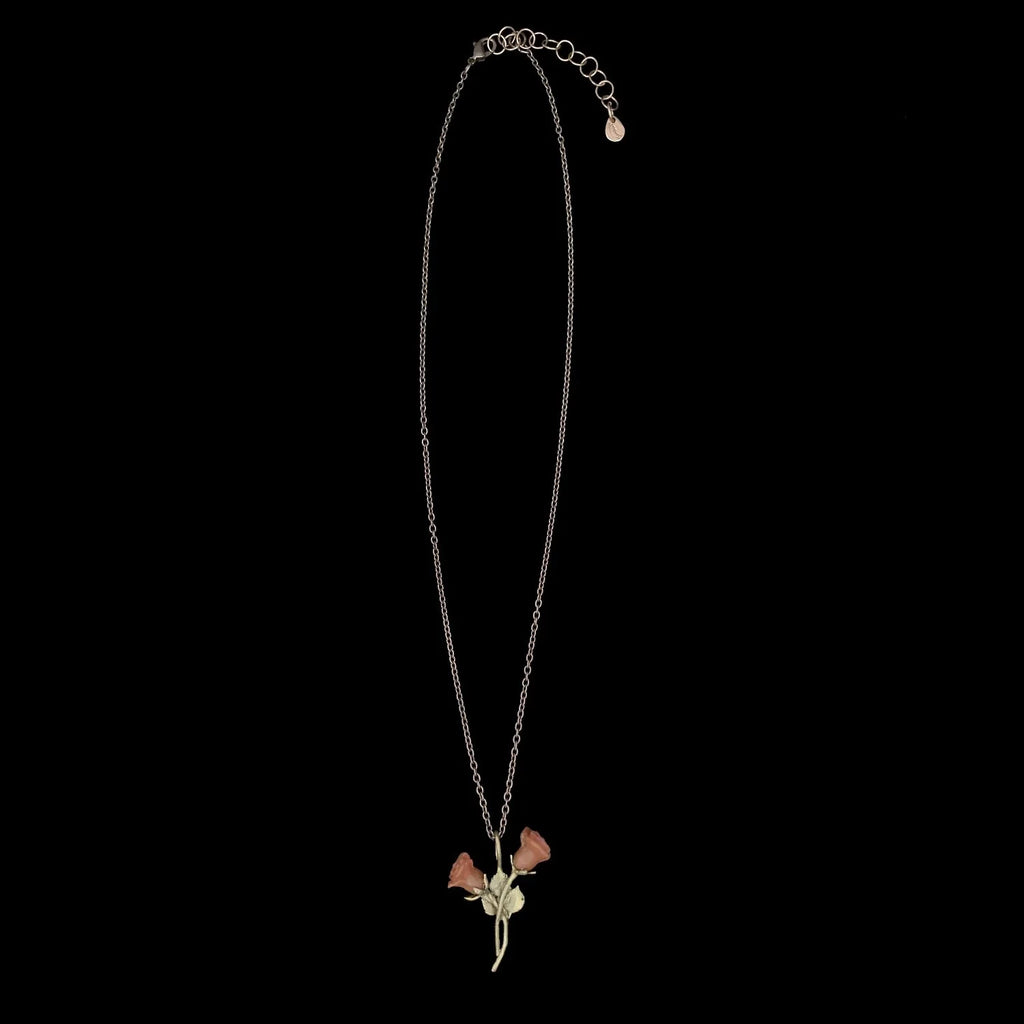 Collana Rosa Rossa con Pendente - Delicata