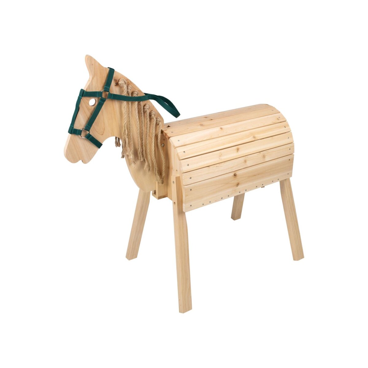 Playtive Cavallo a dondolo in legno vero, regolabile in altezza - Seconda scelta come nuovo