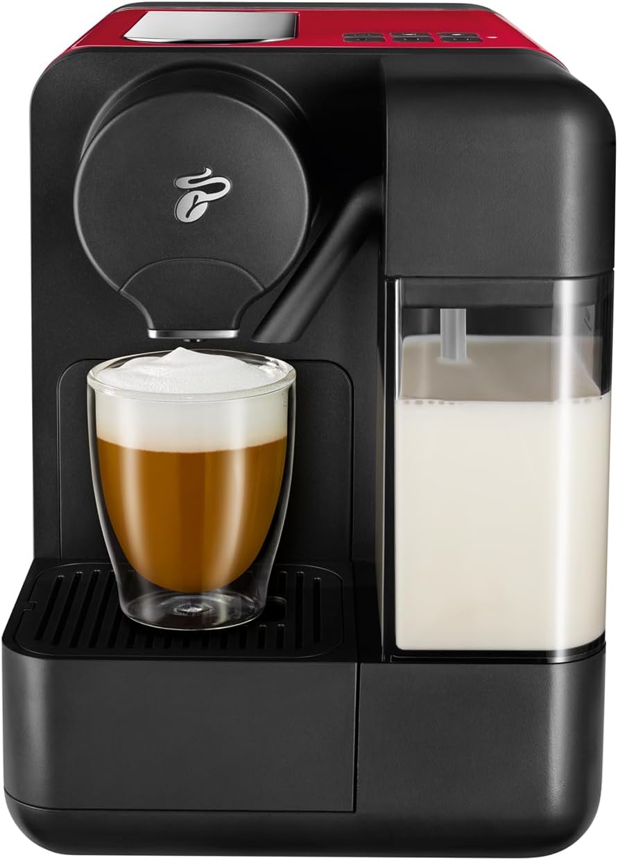 Tchibo Cafissimo „milk“ Kaffeemaschine Kapselmaschine inkl. 30 Kapseln für Caffè Crema, Espresso, Kaffee und Milchspezialitäten, Schwarz