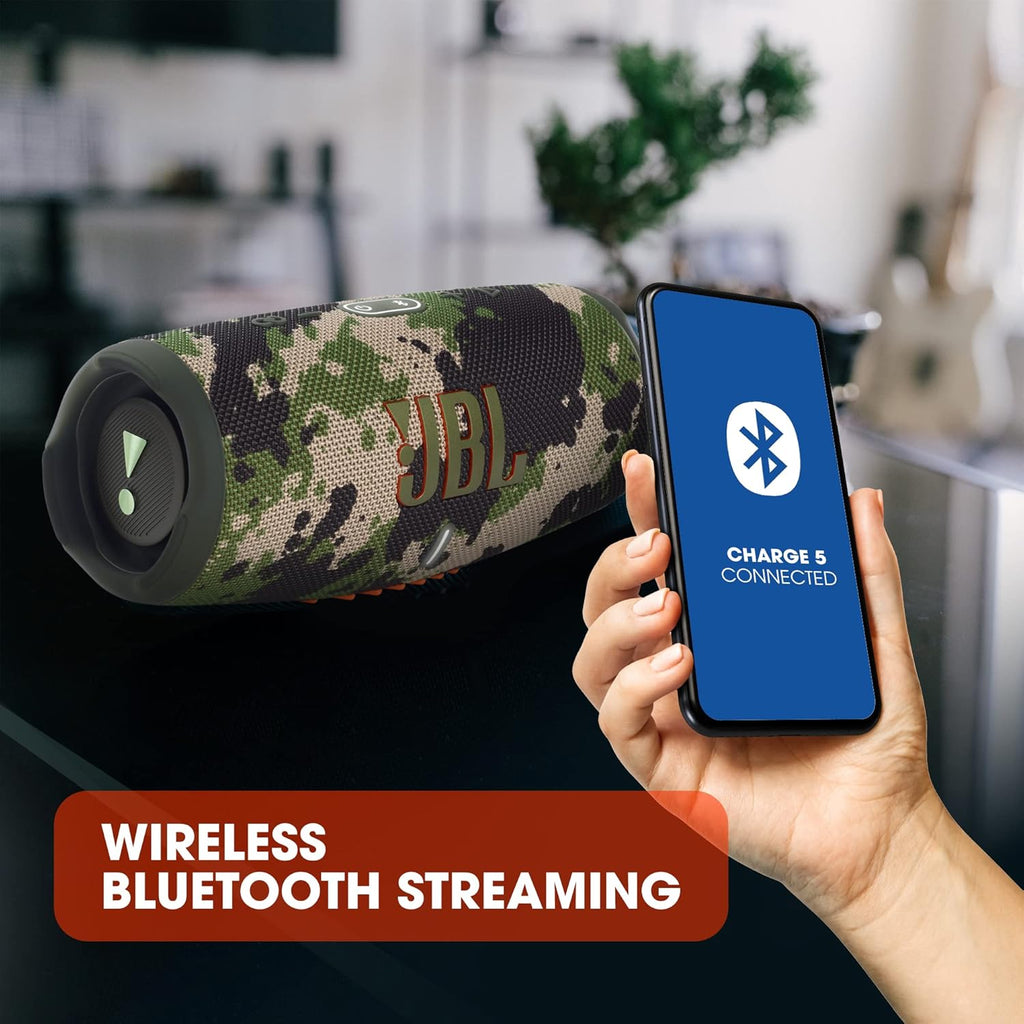 JBL Charge 5 altoparlante Bluetooth nero – Boombox portatile e impermeabile con power bank integrato – Fino a 20 ore di riproduzione musicale wireless con una sola carica della batteria